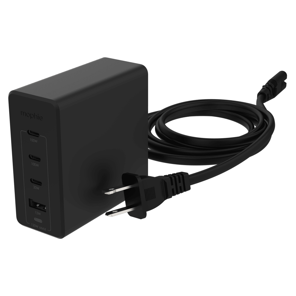 Wholesale cell phone accessory mophie - speedport 120 120W 4-port GaN Fast Charger Hub - Black