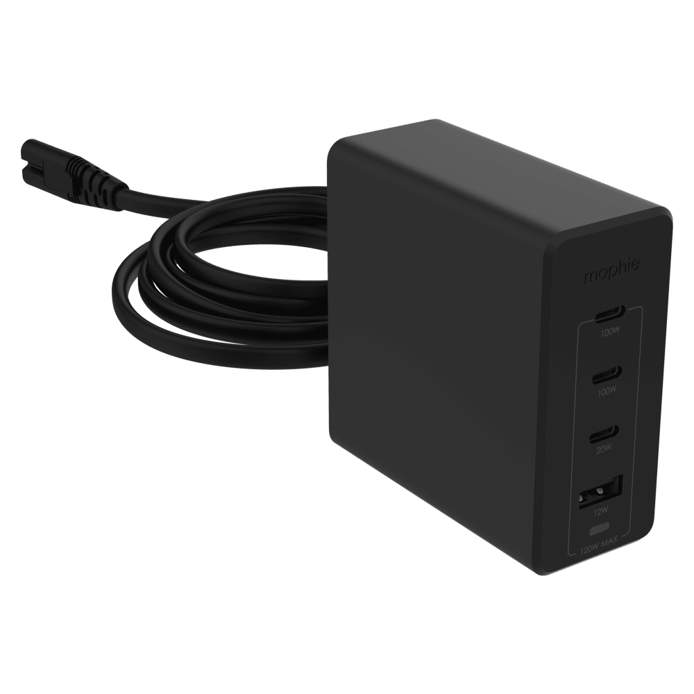 Wholesale cell phone accessory mophie - speedport 120 120W 4-port GaN Fast Charger Hub - Black