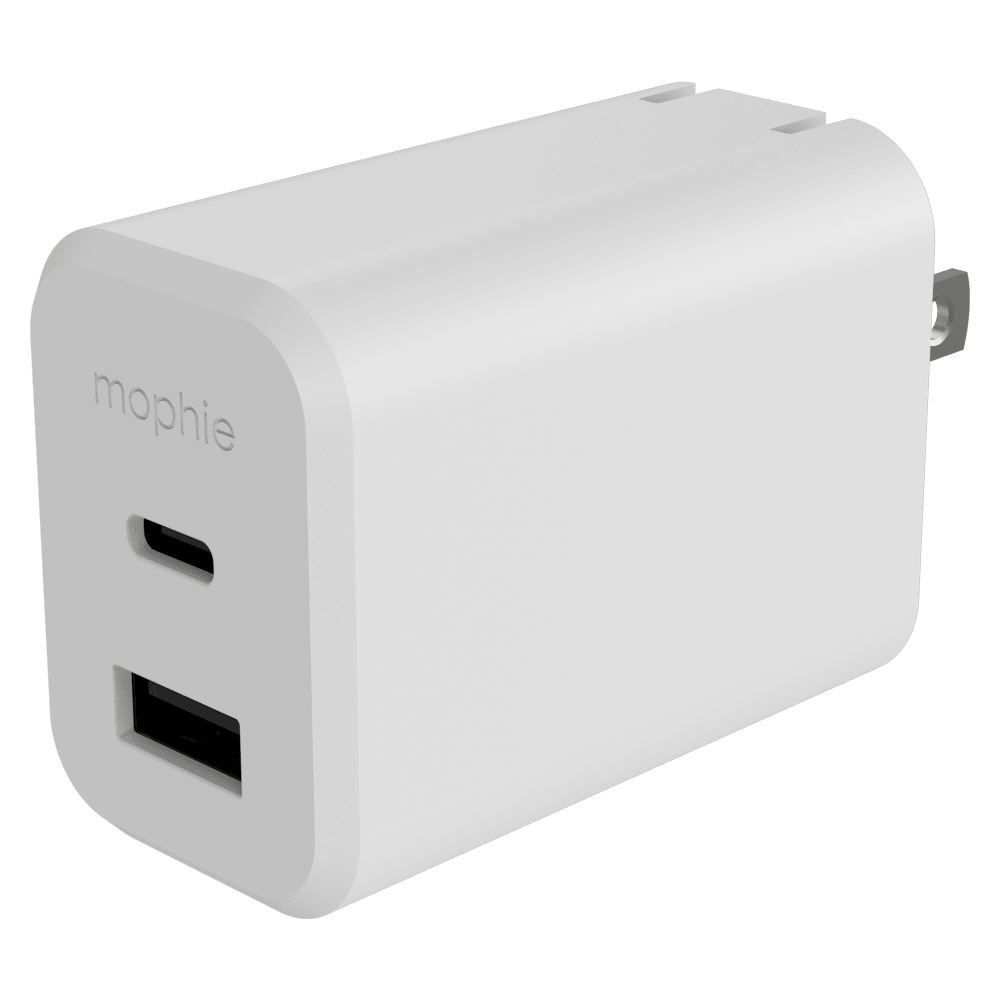 Wholesale cell phone accessory mophie - 42W GaN Dual Port USB C and USB A Wall Charger - White