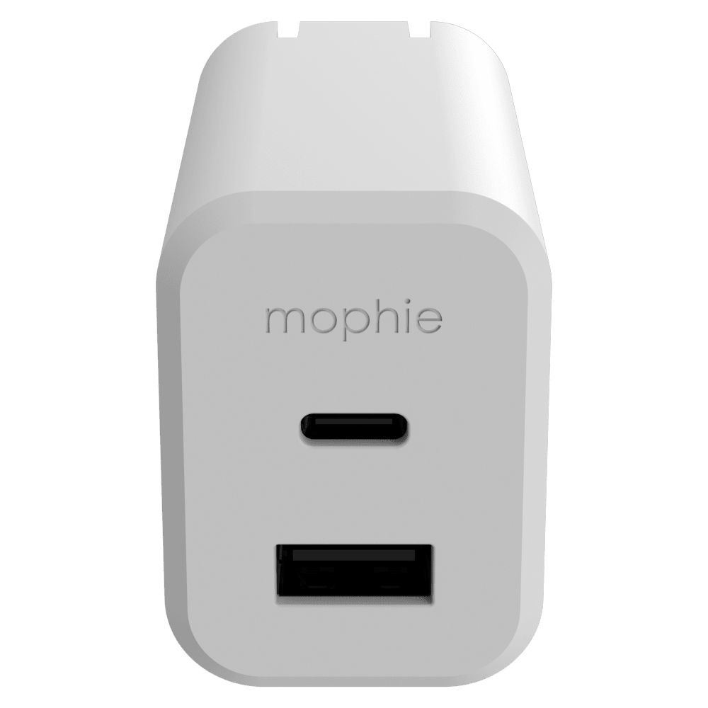 Wholesale cell phone accessory mophie - 42W GaN Dual Port USB C and USB A Wall Charger - White