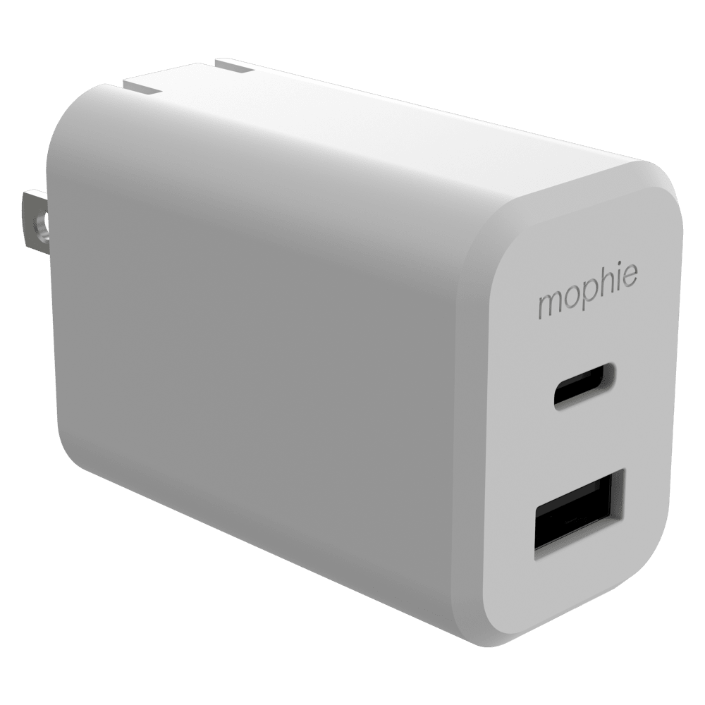 Wholesale cell phone accessory mophie - 42W GaN Dual Port USB C and USB A Wall Charger - White