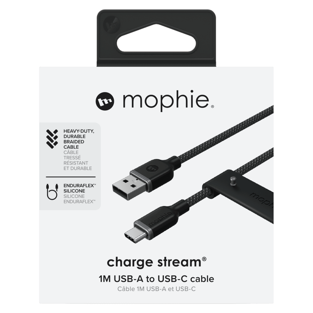 Wholesale cell phone accessory mophie - USB A to USB C Cable 3ft - Black