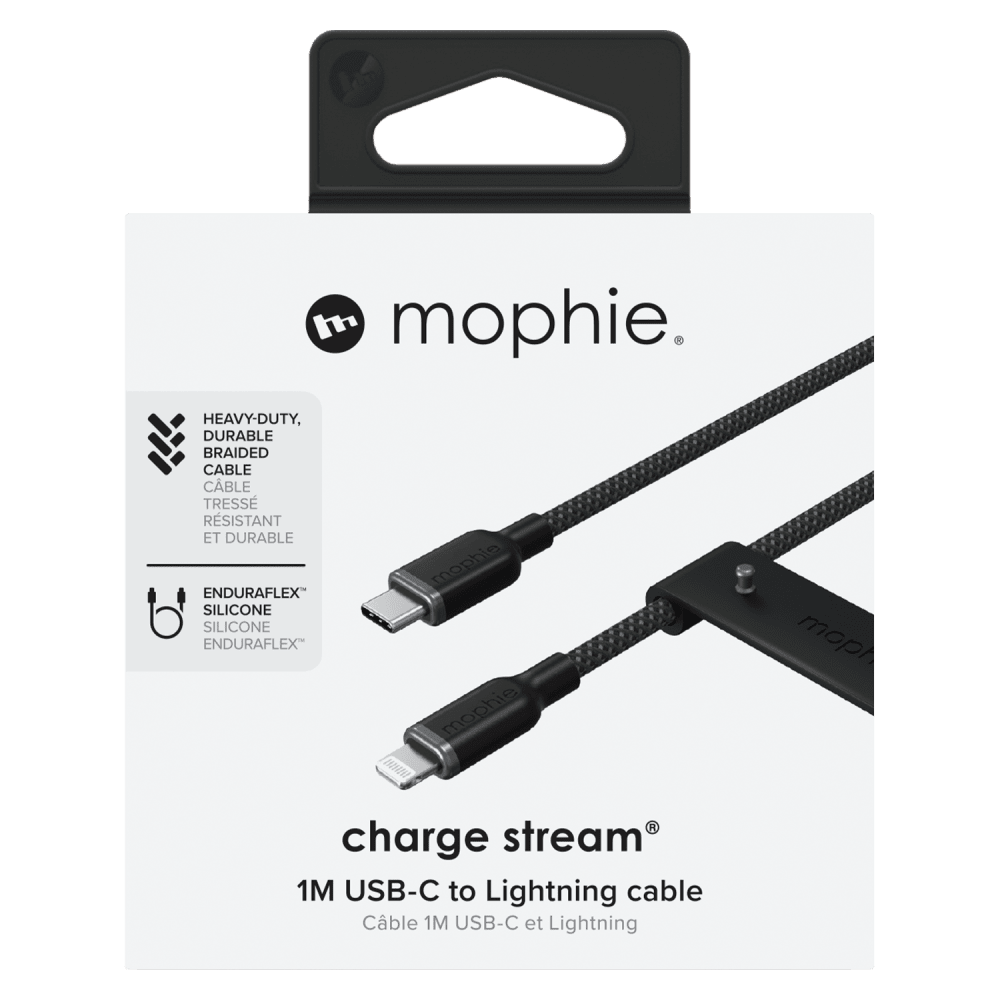 Wholesale cell phone accessory mophie - USB C to Apple Lightning Cable 3ft - Black