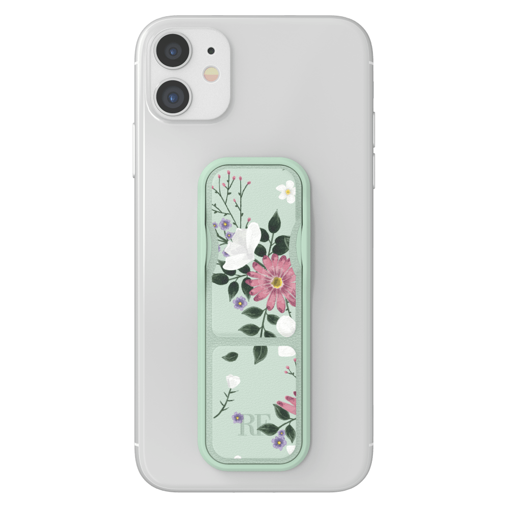 Wholesale cell phone accessory CLCKR - Universal Stand and Grip - Sweet Mint Floral