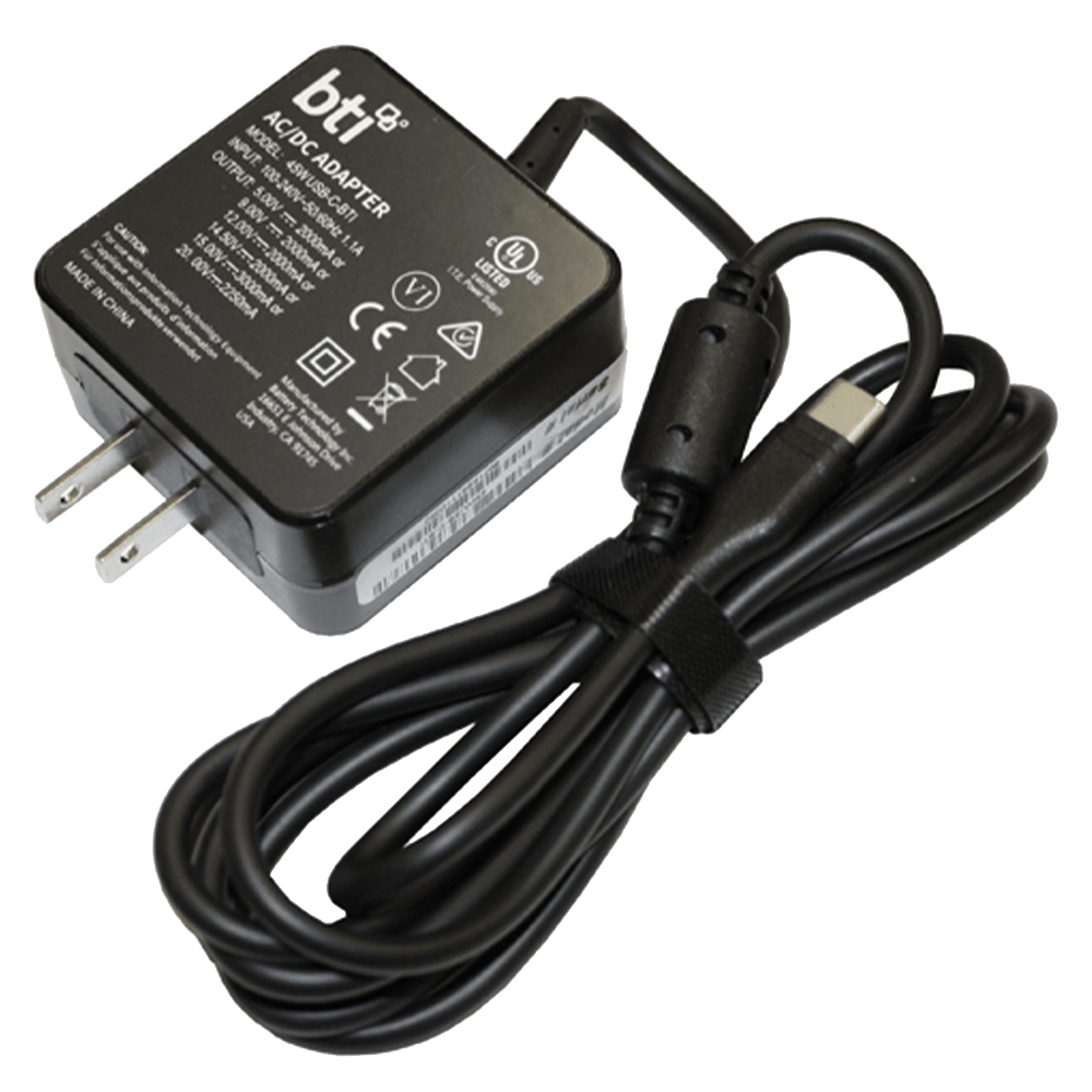 Wholesale cell phone accessory BTI - AC Adapter 45W for USB Type C Laptops - Not Retail Packaged