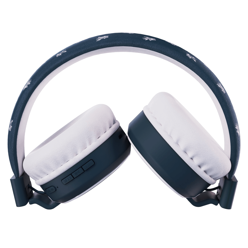Wholesale cell phone accessory Planet Buddies - Panda On Ear Wireless Headphones - Black and