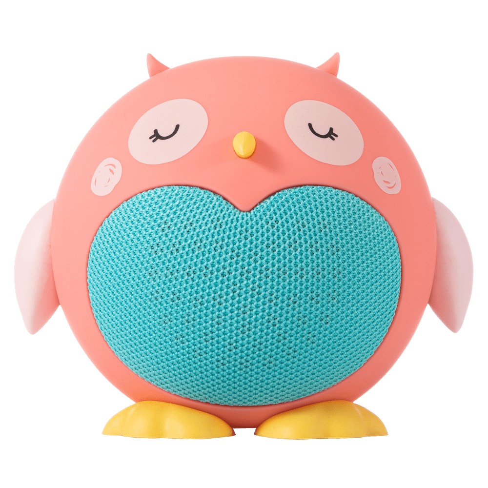 Wholesale cell phone accessory Planet Buddies - Owl Bluetooth Speaker - Pink and White