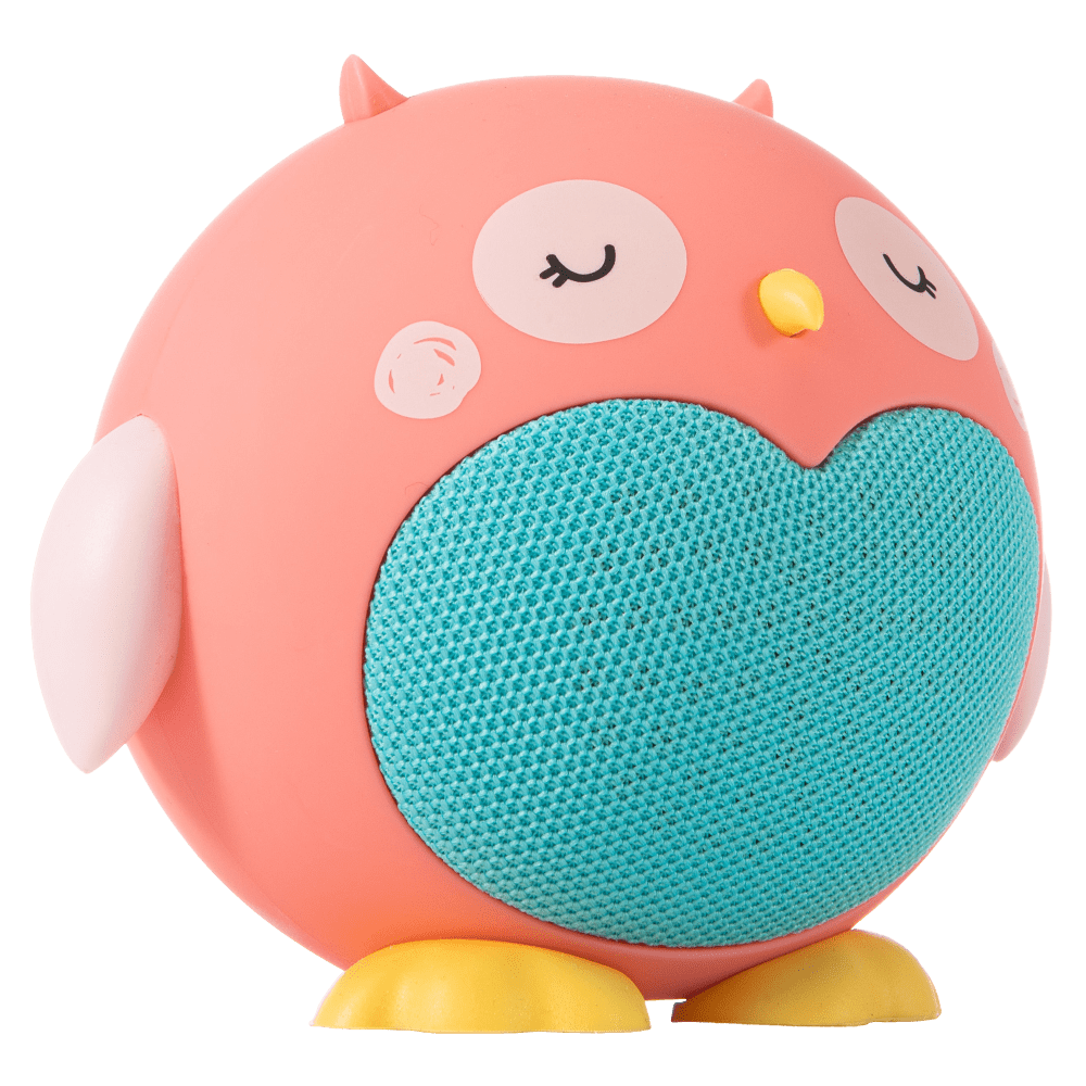 Wholesale cell phone accessory Planet Buddies - Owl Bluetooth Speaker - Pink and White