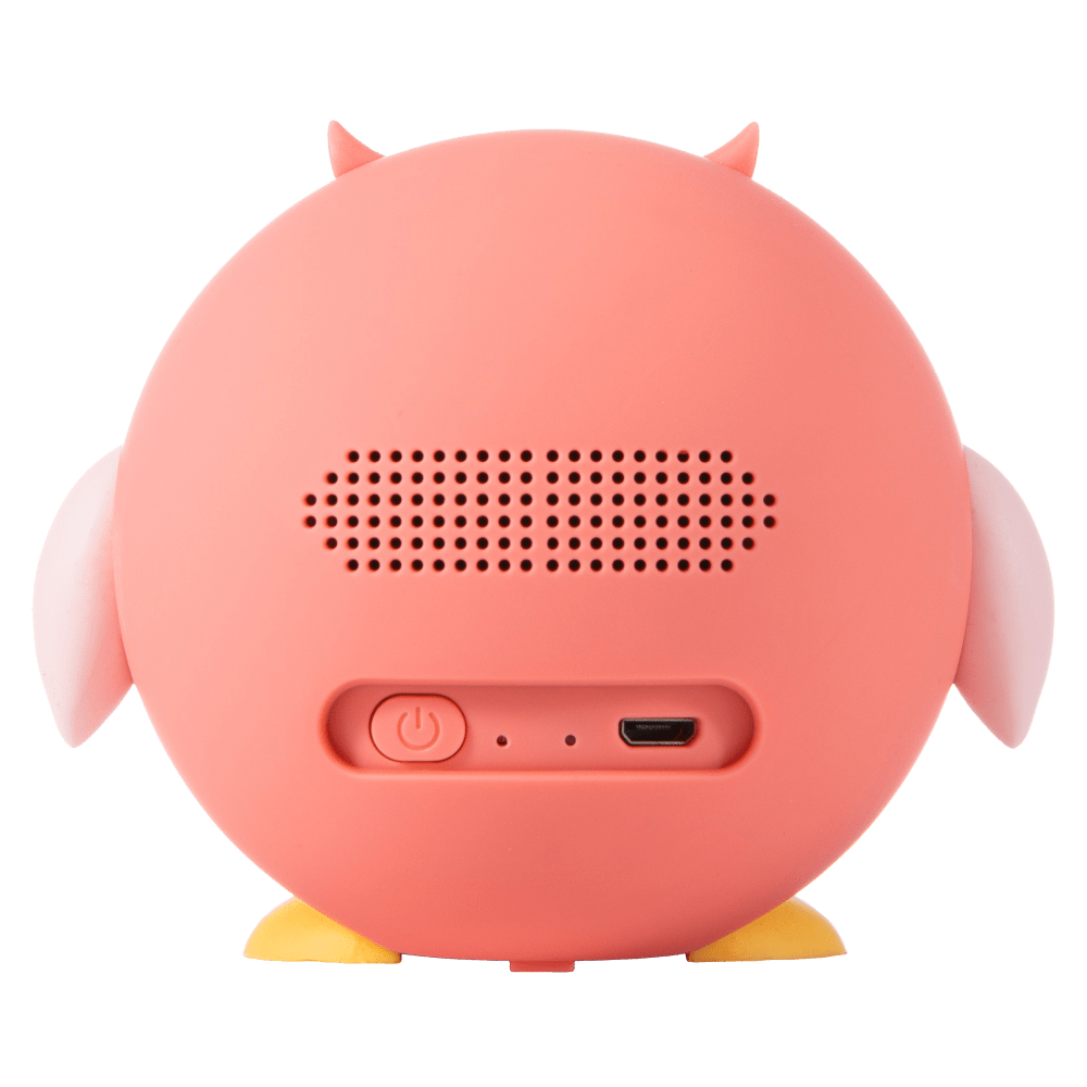 Wholesale cell phone accessory Planet Buddies - Owl Bluetooth Speaker - Pink and White