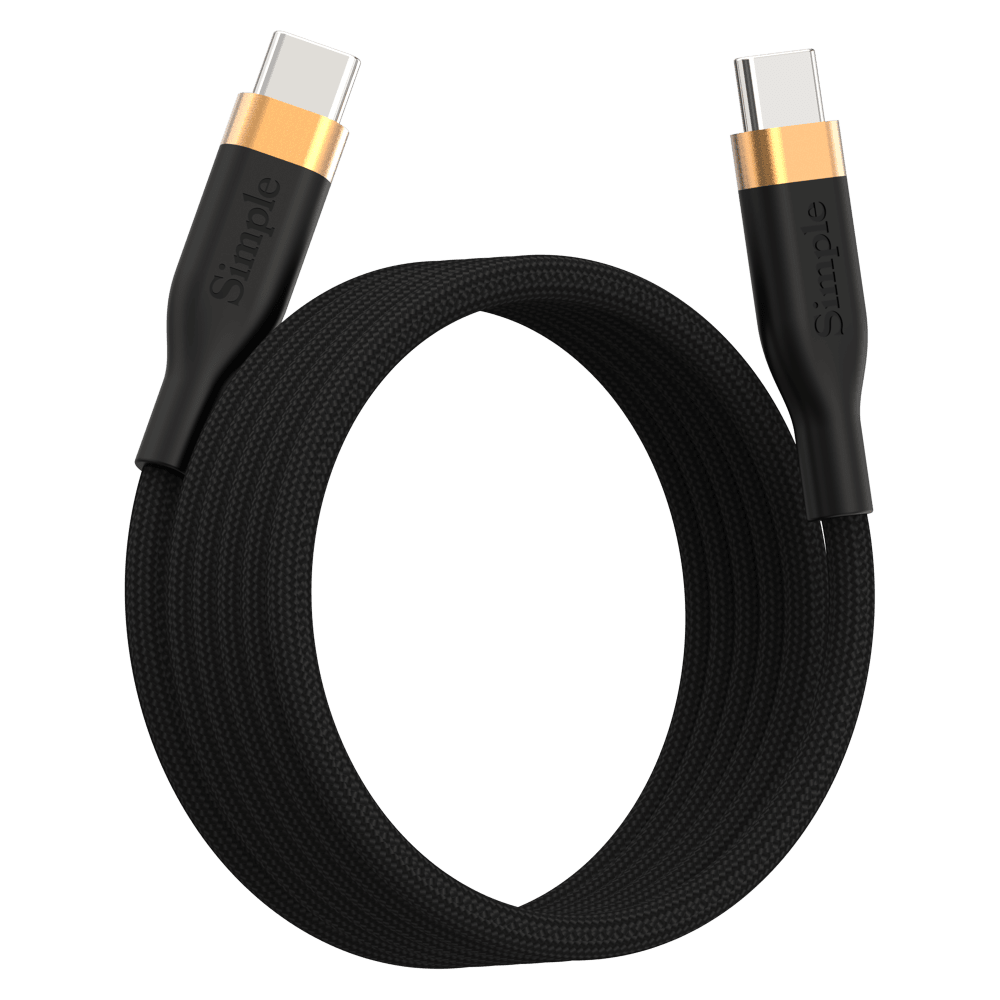Wholesale cell phone accessory Simple - Magnetic USB C to USB C Cable 6ft - Black