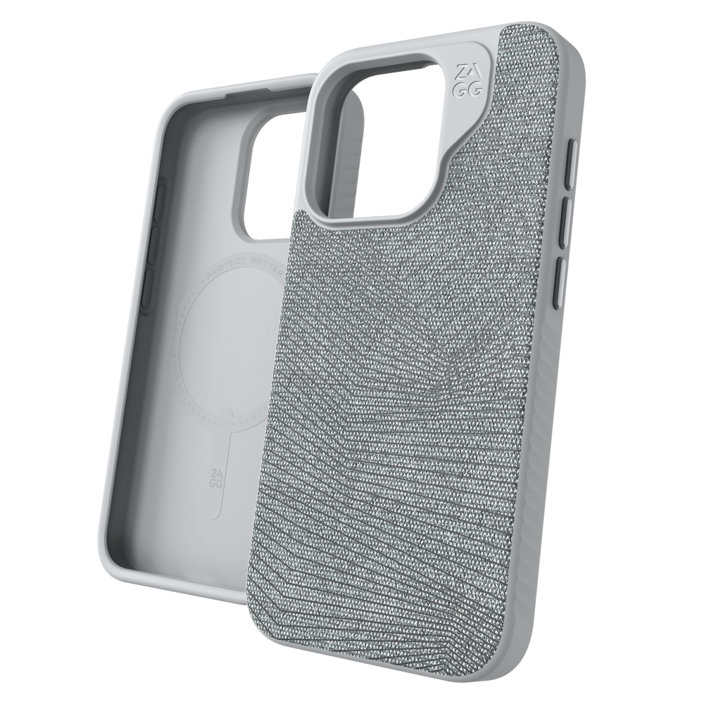 Wholesale cell phone accessory ZAGG - London Snap MagSafe Case for Apple iPhone 15 Pro - Gray