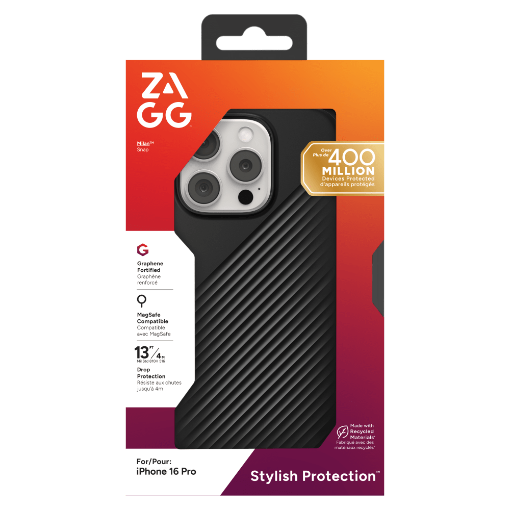 Wholesale cell phone accessory ZAGG - Luxe Snap MagSafe Case for Apple iPhone 16 Pro - Black