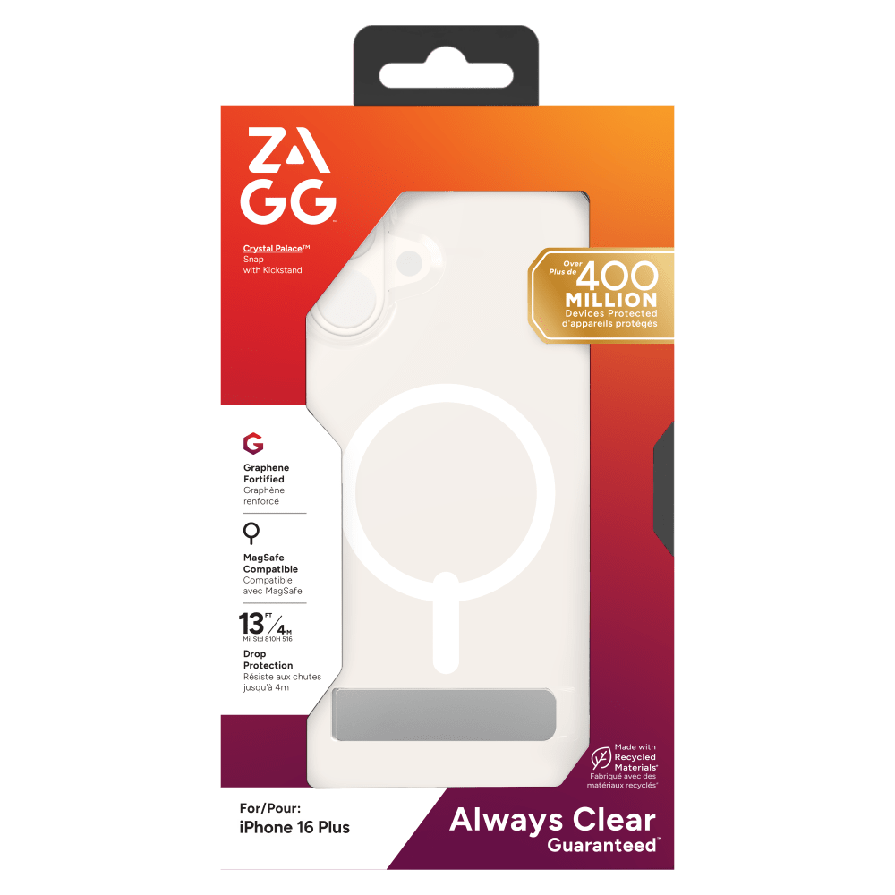 Wholesale cell phone accessory ZAGG - Crystal Palace Snap MagSafe Case with Kickstand for Apple