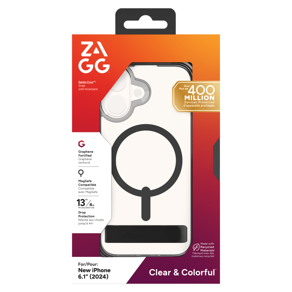 Wholesale cell phone accessory ZAGG - Santa Cruz Snap MagSafe Case with Kickstand for Apple