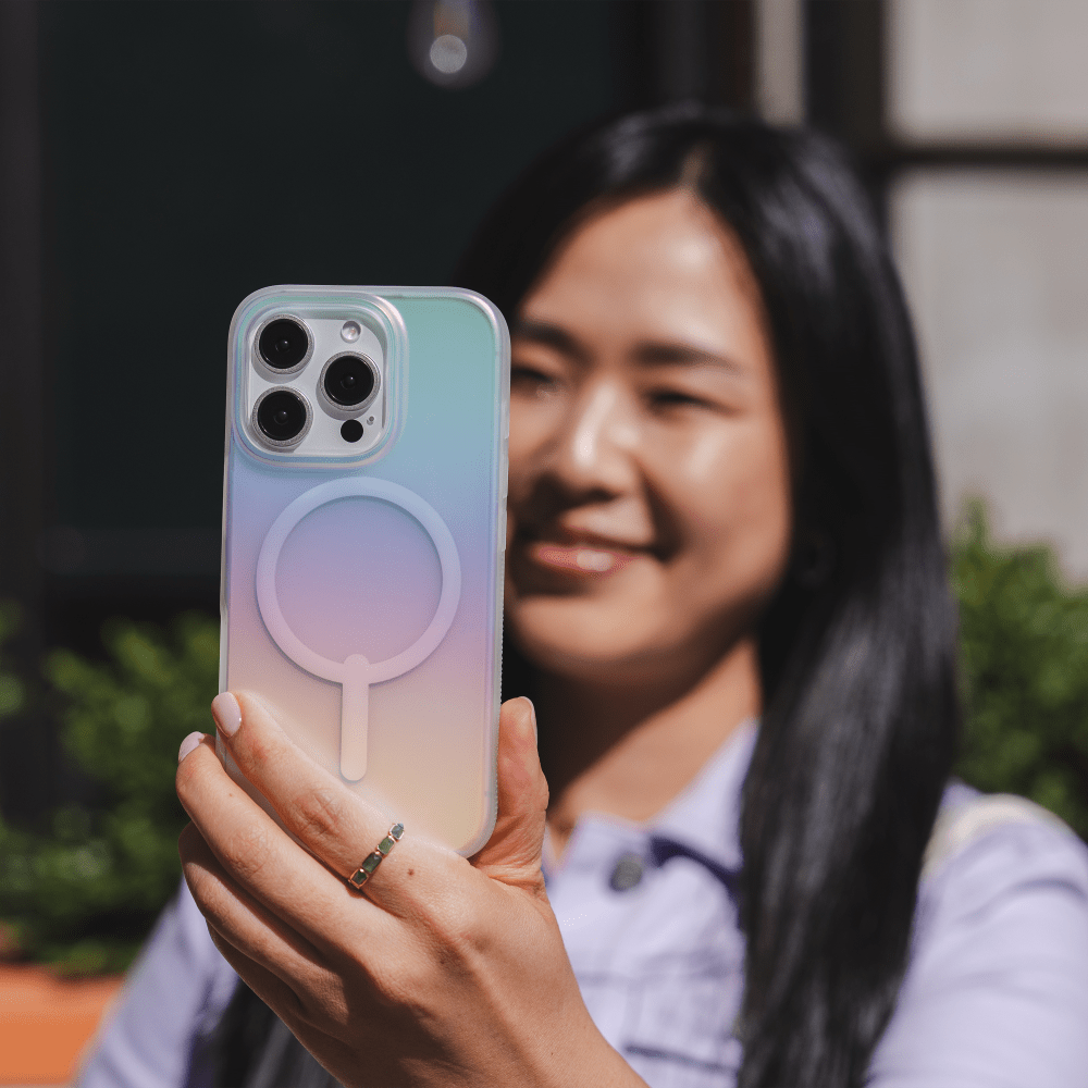 Wholesale cell phone accessory ZAGG - Milan Snap MagSafe Case for Apple iPhone 16 Pro - Iridescent