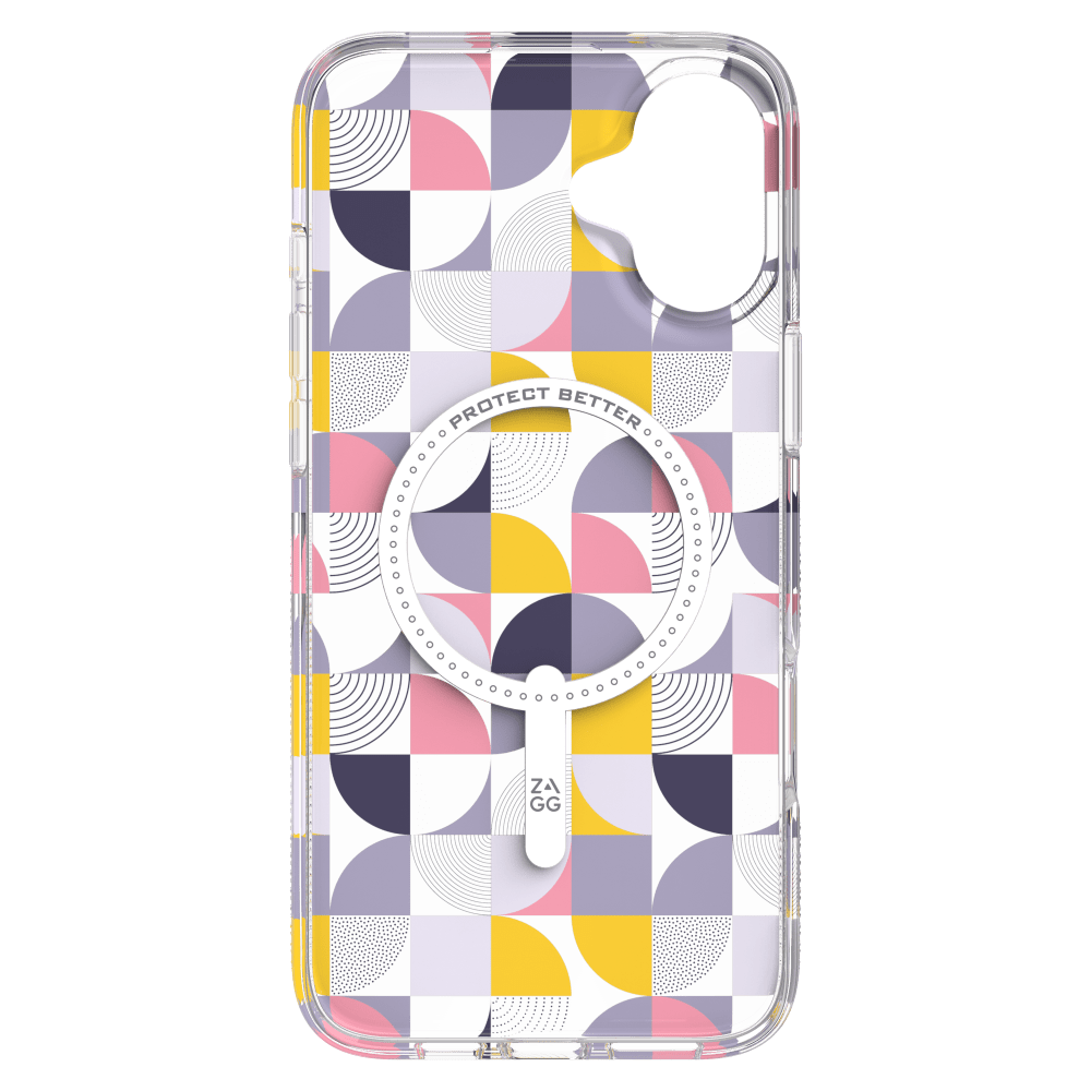 Wholesale cell phone accessory ZAGG - Milan Snap MagSafe Case for Apple iPhone 16 Plus - Geometric