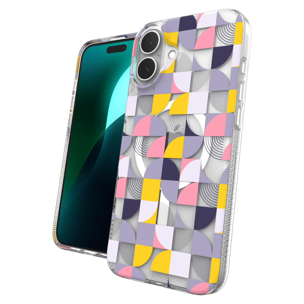 Wholesale cell phone accessory ZAGG - Milan Snap MagSafe Case for Apple iPhone 16 Plus - Geometric
