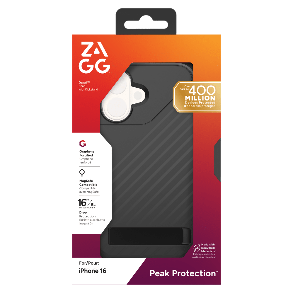 Wholesale cell phone accessory ZAGG - Denali Snap MagSafe Case with Kickstand for Apple iPhone