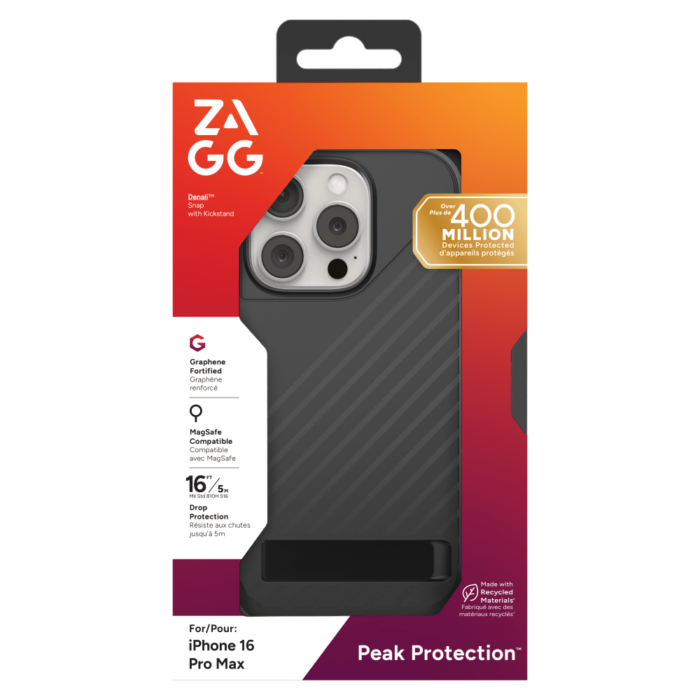 Wholesale cell phone accessory ZAGG - Denali Snap MagSafe Case with Kickstand for Apple iPhone