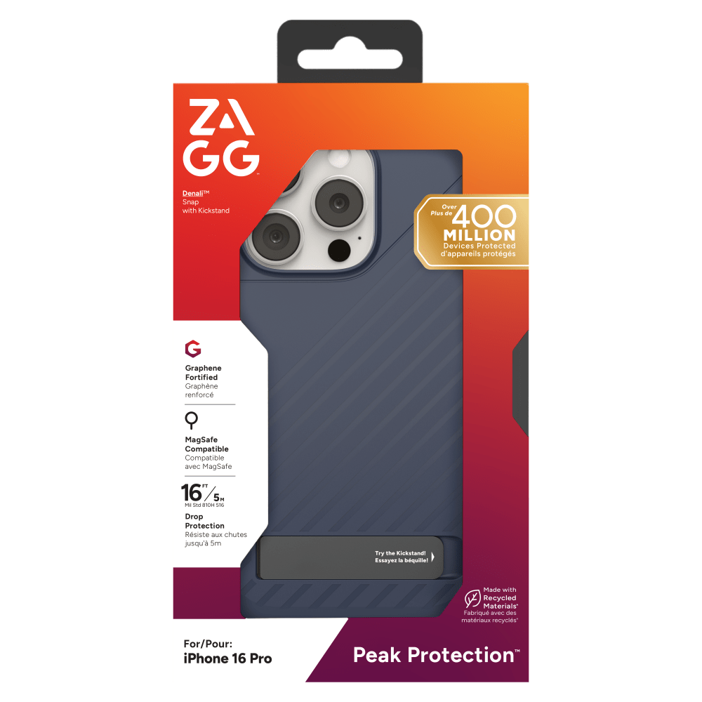 Wholesale cell phone accessory ZAGG - Denali Snap MagSafe Case with Kickstand for Apple iPhone