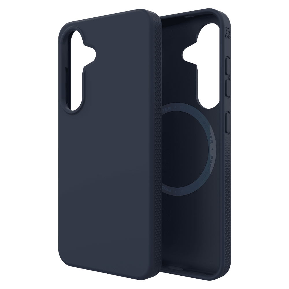 Wholesale cell phone accessory ZAGG - Milan Snap Opaque Case for Samsung Galaxy S25 - Navy