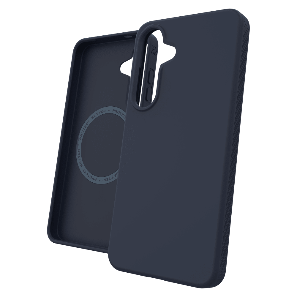 Wholesale cell phone accessory ZAGG - Milan Snap Opaque Case for Samsung Galaxy S25 - Navy