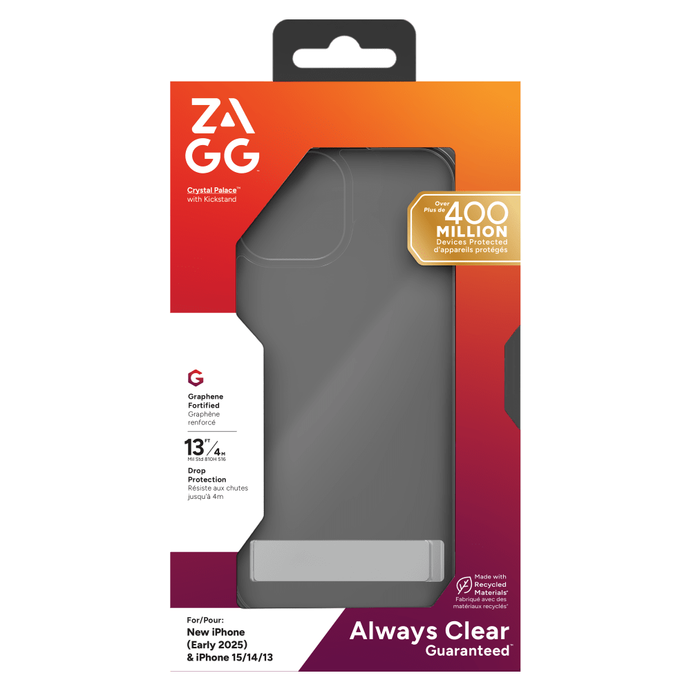 Wholesale cell phone accessory ZAGG - Crystal Palace Case with Kickstand for Apple iPhone 16e