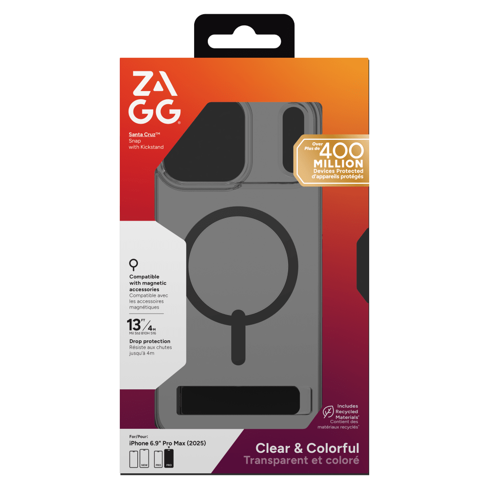 Wholesale cell phone accessory ZAGG - Santa Cruz Snap MagSafe Case with Kickstand for Apple