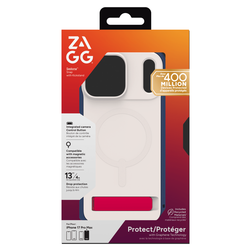 Wholesale cell phone accessory ZAGG - Sedona Snap Case with Kickstand for Apple iPhone 17 Pro
