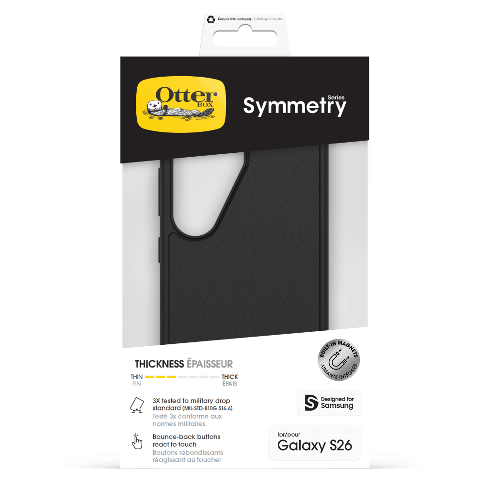 Wholesale cell phone accessory OtterBox - Symmetry Magnetic Case for Samsung Galaxy S26 - Black