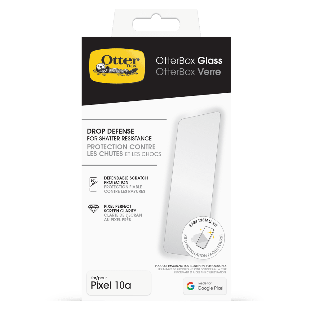 Wholesale cell phone accessory OtterBox - Glass Screen Protector for Google Pixel 10a - Clear