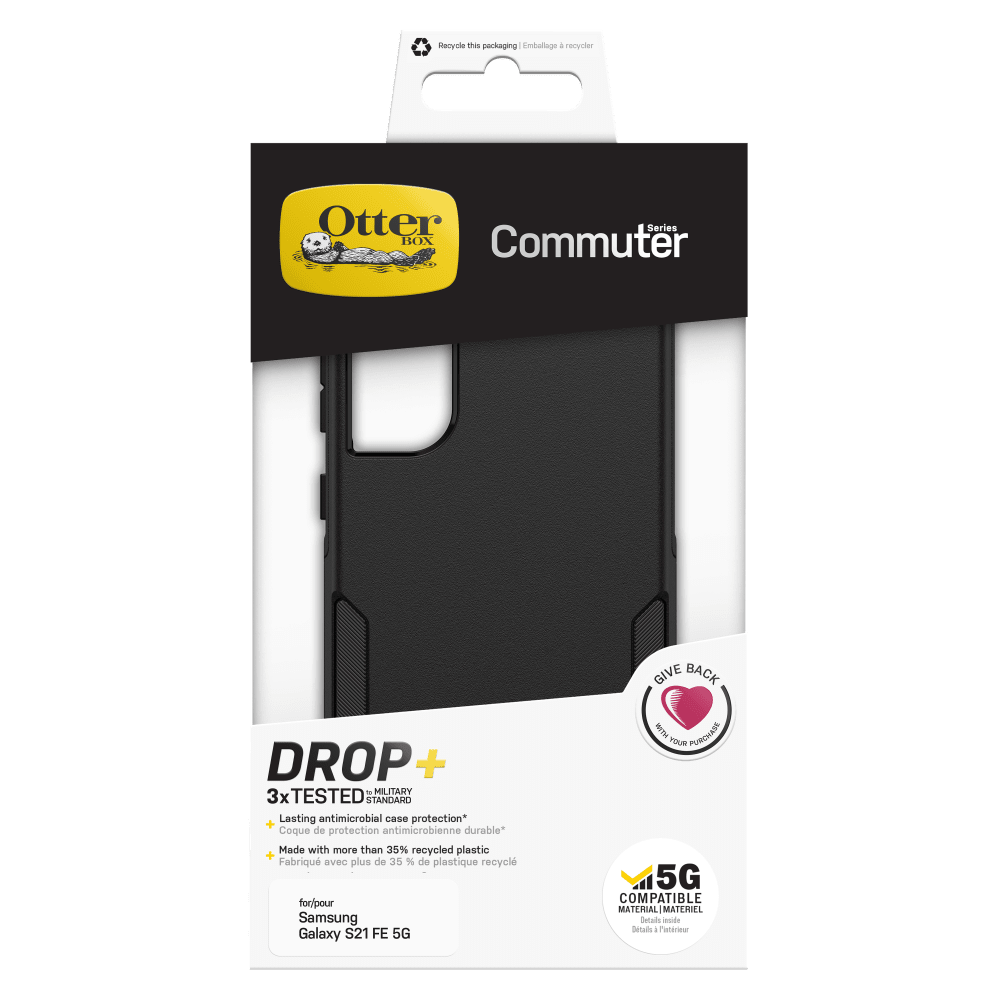 Wholesale cell phone accessory OtterBox - Commuter Case for Samsung Galaxy S21 FE 5G  - Black