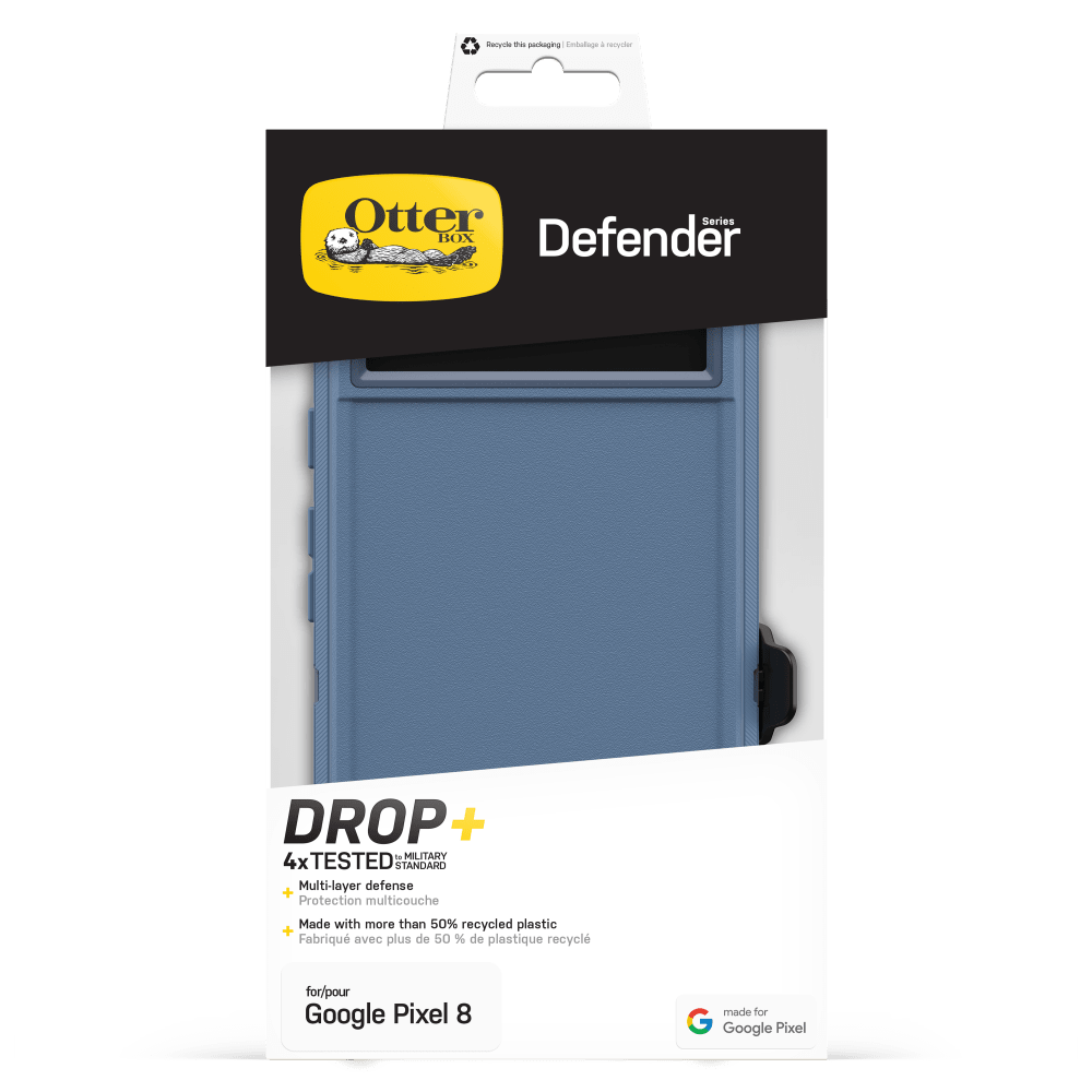 Wholesale cell phone accessory OtterBox - Defender Case for Google Pixel 8  - Baby Blue Jeans