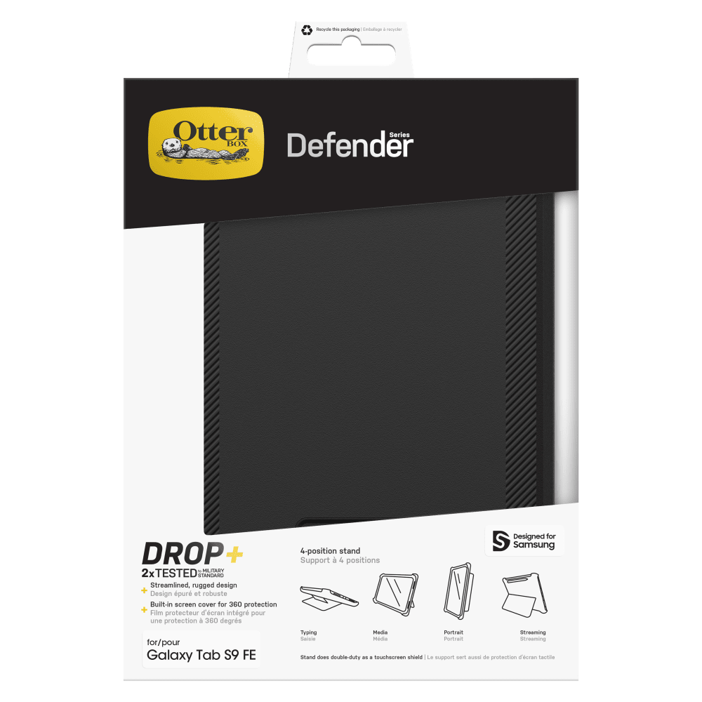 Wholesale cell phone accessory OtterBox - Defender Case for Samsung Galaxy Tab S9 FE - Black