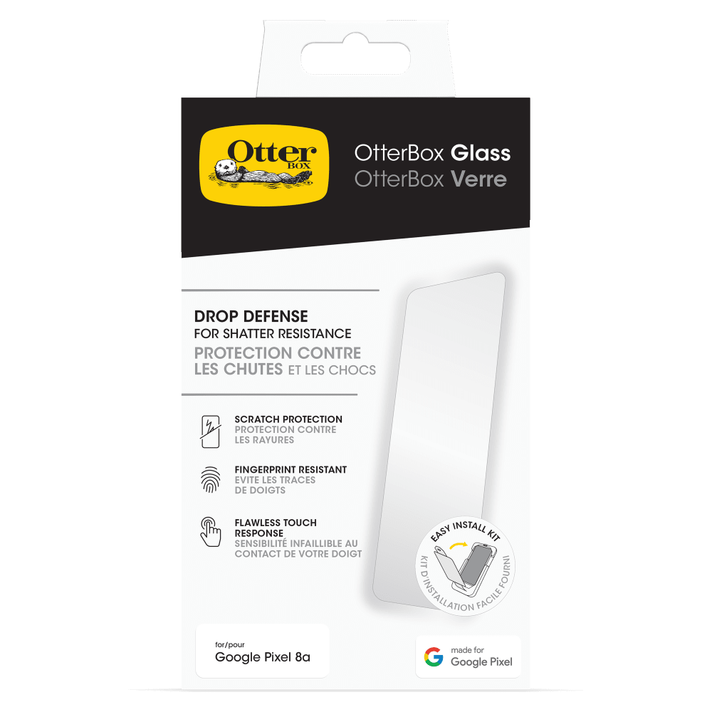 Wholesale cell phone accessory OtterBox - Glass Screen Protector for Google Pixel 8a - Clear