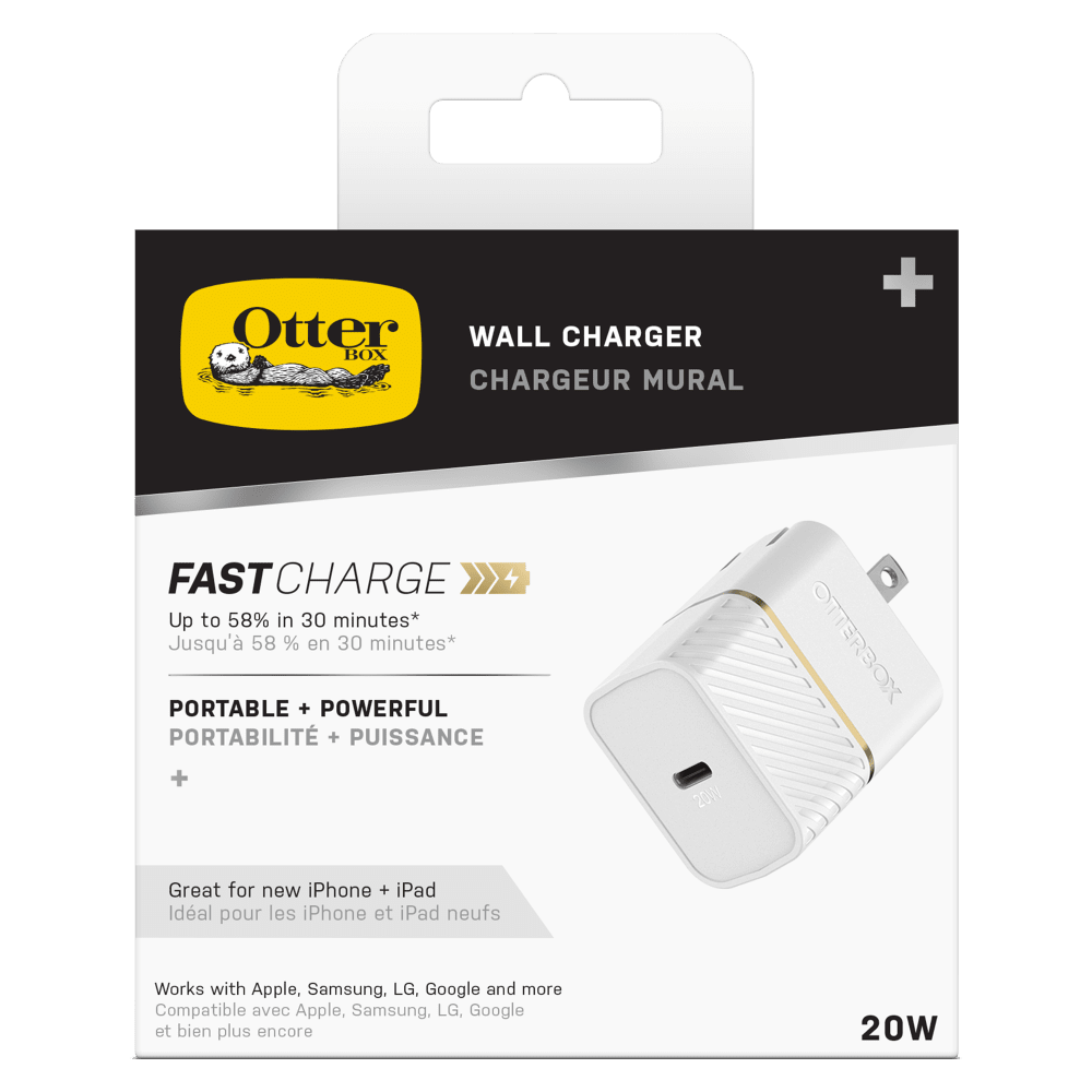 Wholesale cell phone accessory OtterBox - USB C PD Wall Charger 20W - Cloud Dust