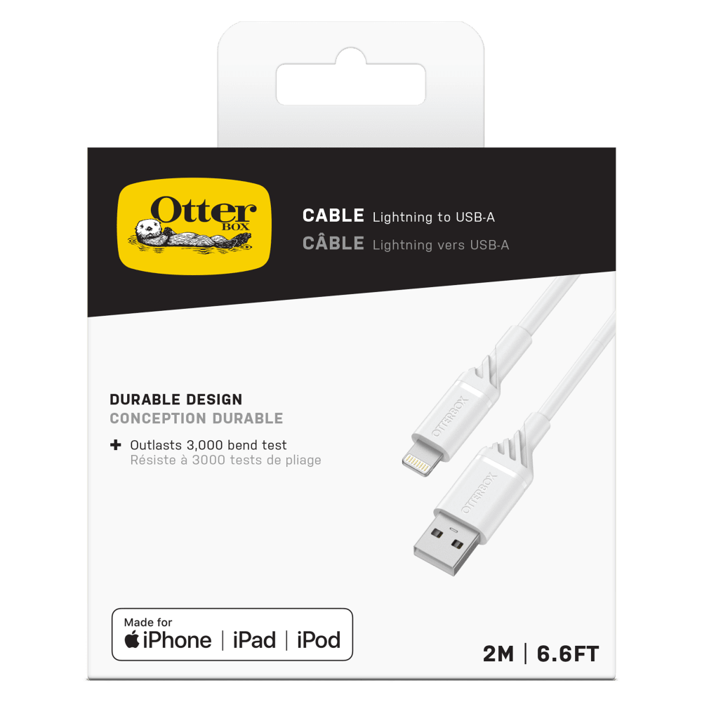 Wholesale cell phone accessory OtterBox - Standard USB A to Apple Lightning Cable 2m - Cloud