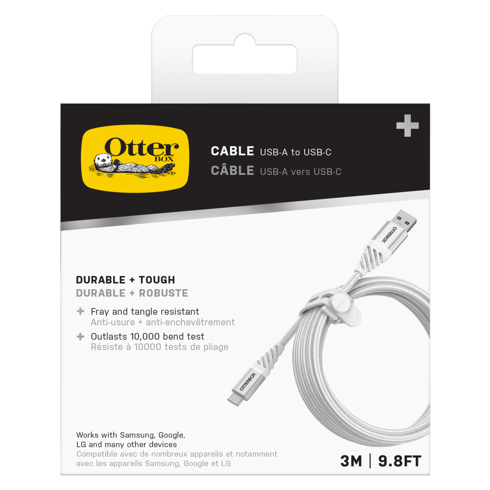 Wholesale cell phone accessory OtterBox - Premium USB A to USB C Cable 3m - Nimbus Cloud