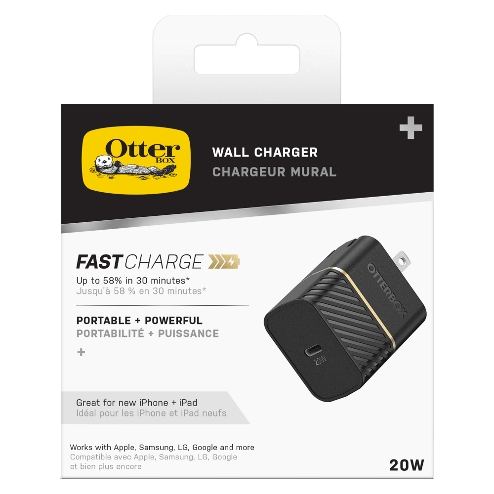 Wholesale cell phone accessory OtterBox - USB C PD Wall Charger 20W - Black Shimmer