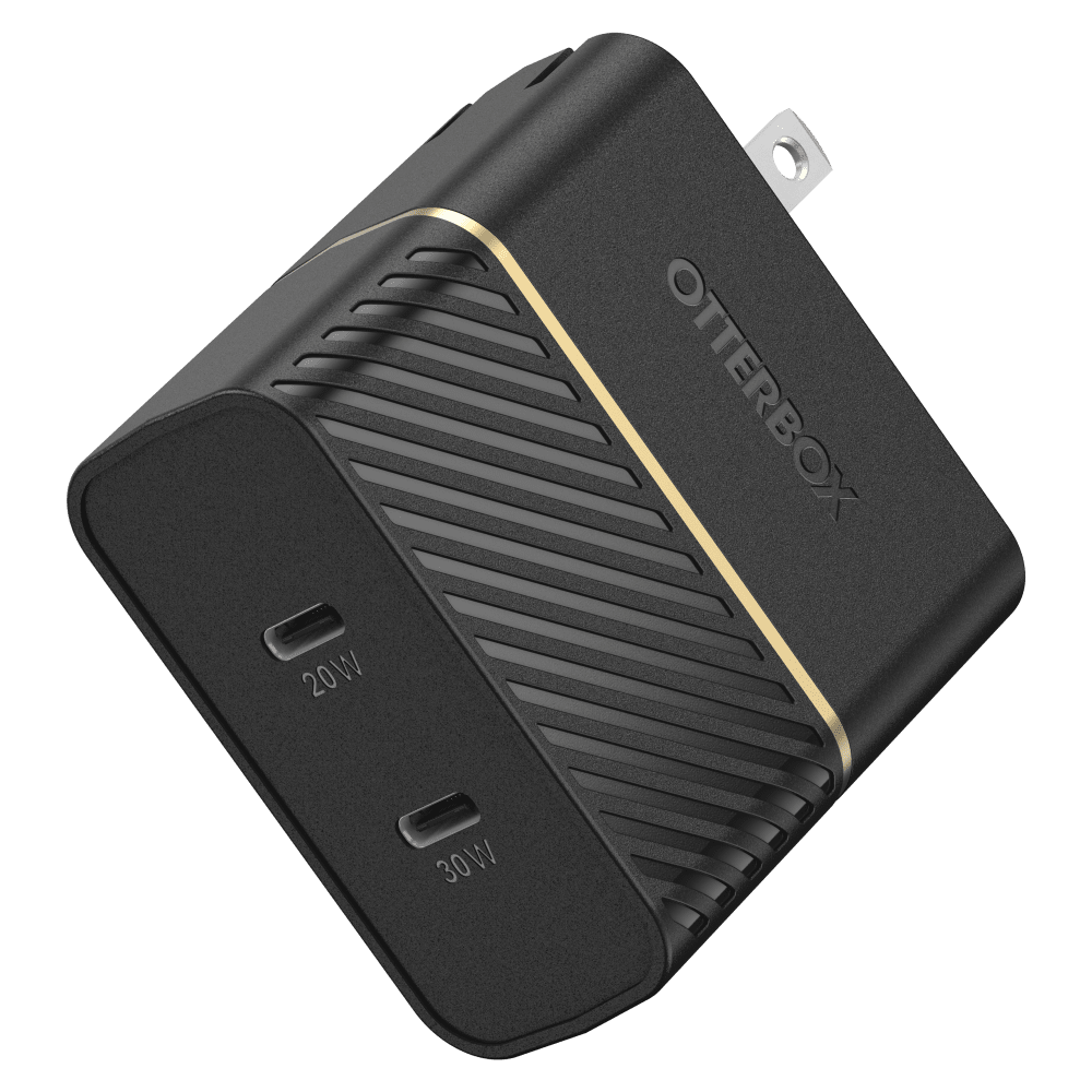 Wholesale cell phone accessory OtterBox - Dual USB C Port PD Wall Charger 50W - Black Shimmer