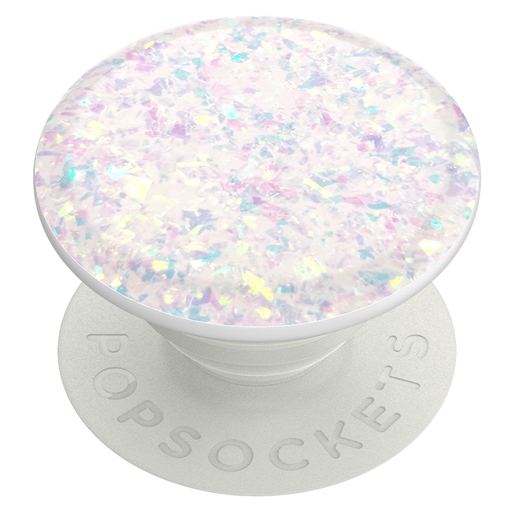 Wholesale cell phone accessory PopSockets - PopGrip Premium - Iridescent Confetti White