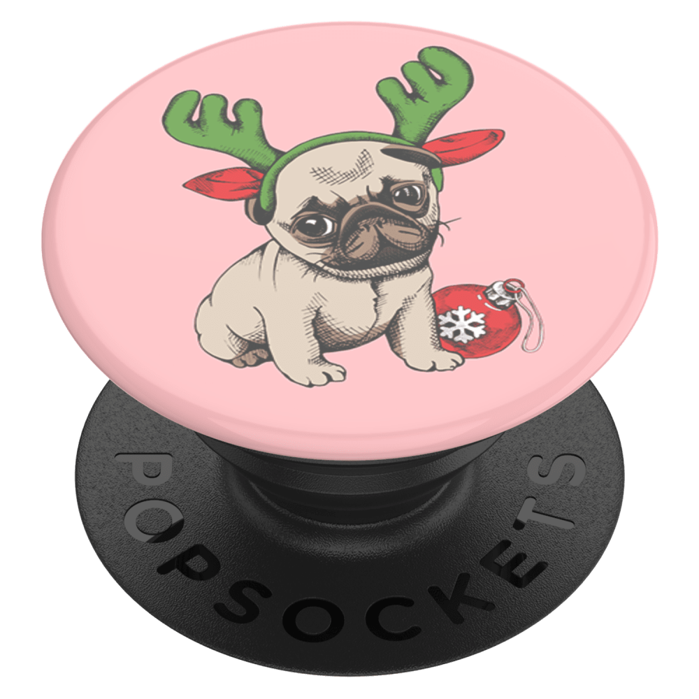 Wholesale cell phone accessory PopSockets - PopGrip - Holiday Pug