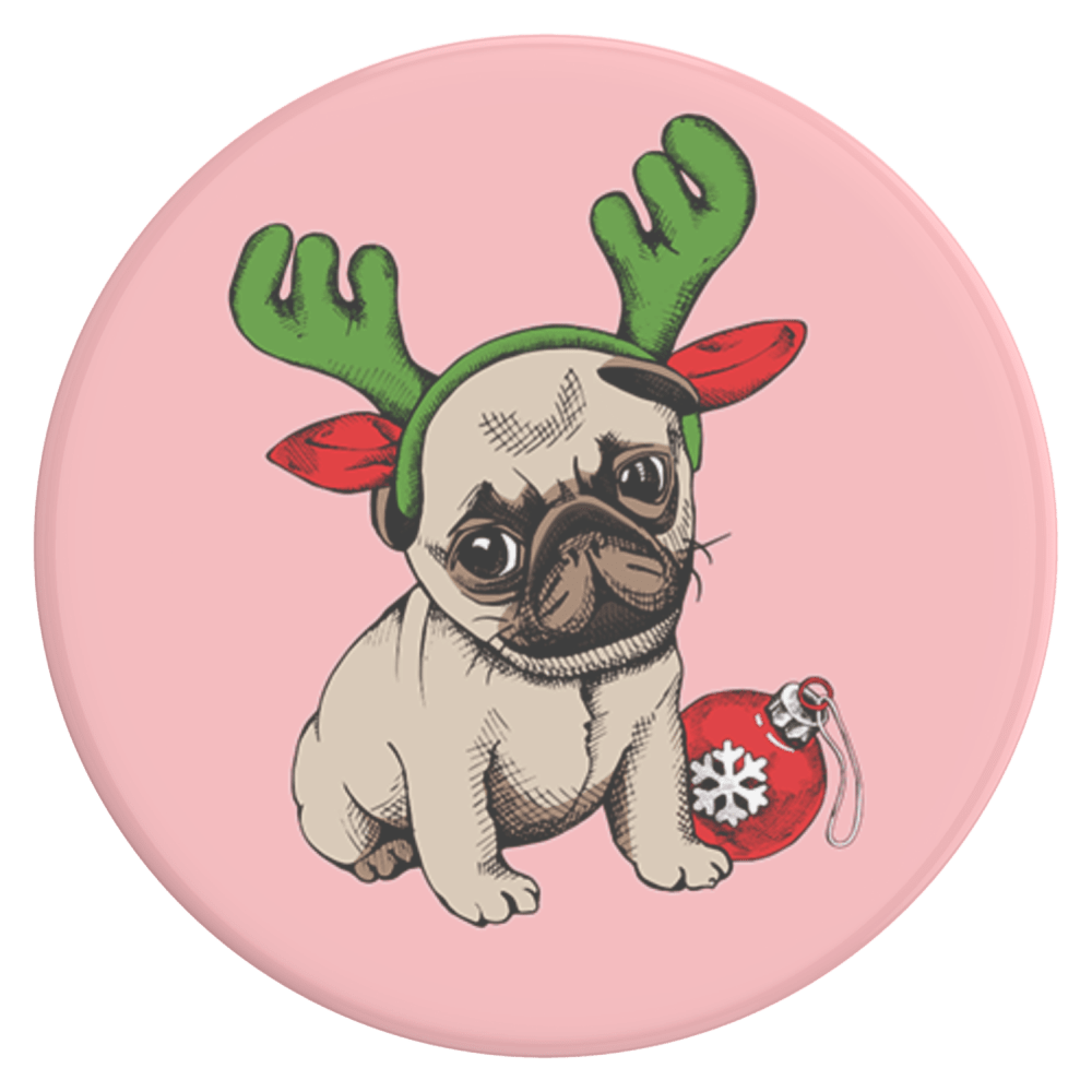 Wholesale cell phone accessory PopSockets - PopGrip - Holiday Pug