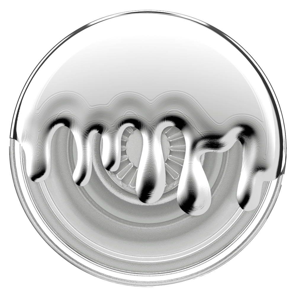 Wholesale cell phone accessory PopSockets - PopGrip Premium - Chrome Drip Silver