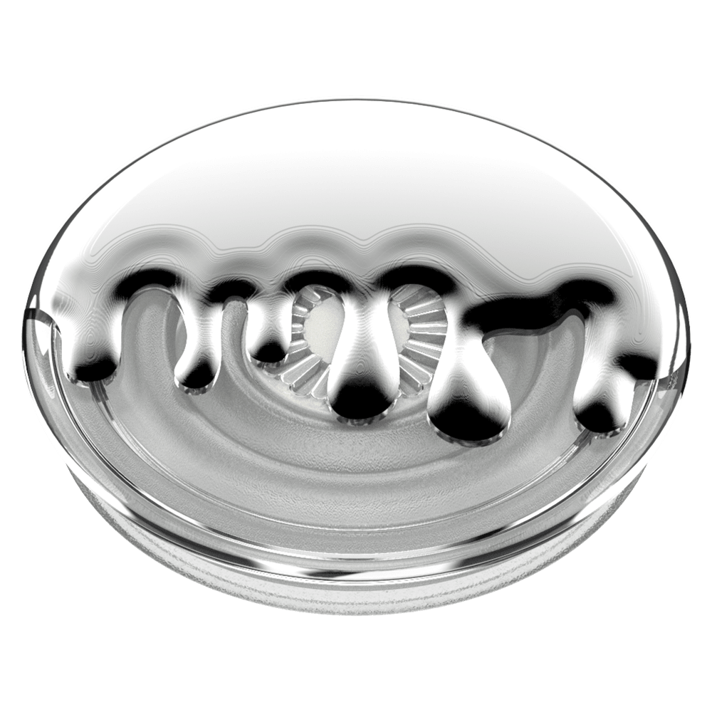 Wholesale cell phone accessory PopSockets - PopGrip Premium - Chrome Drip Silver