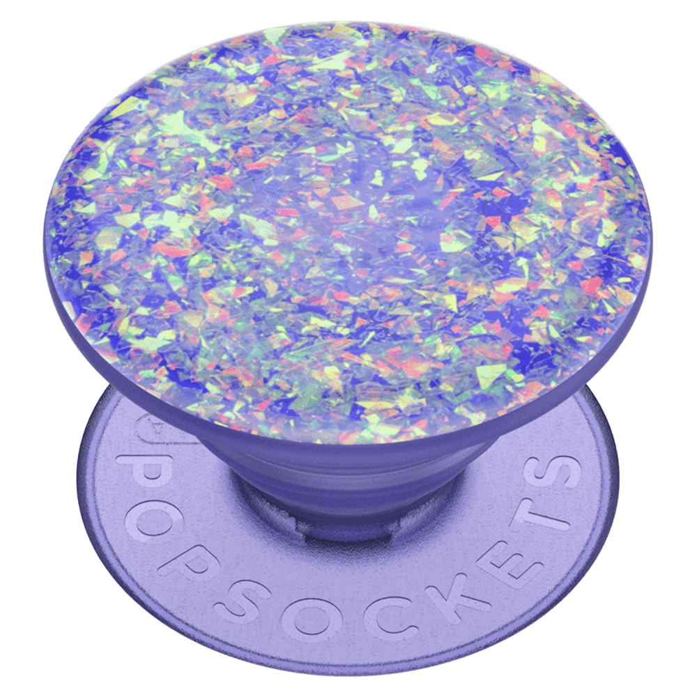 PopSockets Phone and Tablet Premium Swappable PopGrip - Iridescent Confetti  White