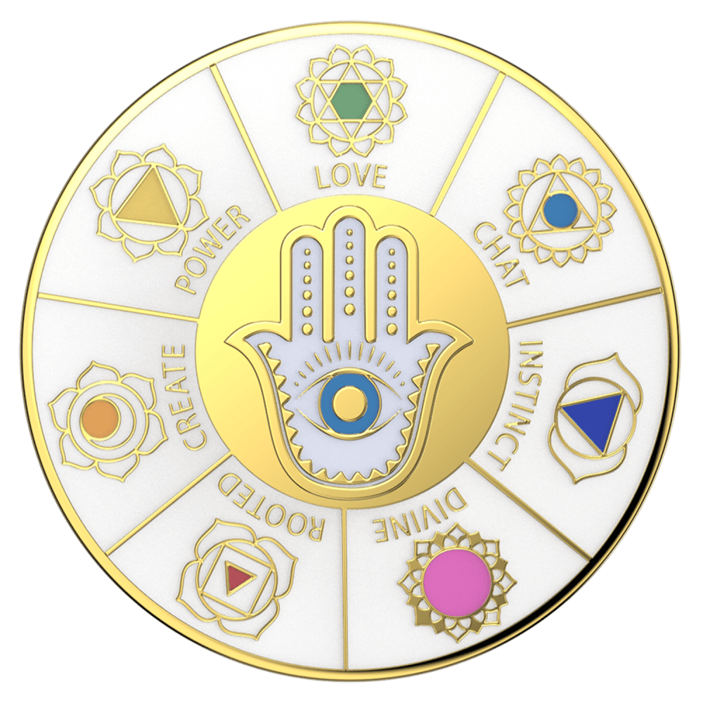 Wholesale cell phone accessory PopSockets - PopGrip Premium - Enamel Spinner Chakras