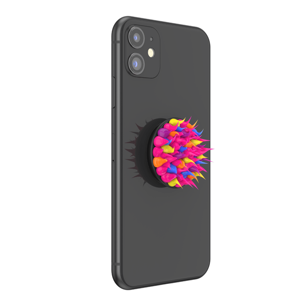 Wholesale cell phone accessory PopSockets - PopGrip Premium - Spiky Pink Acid