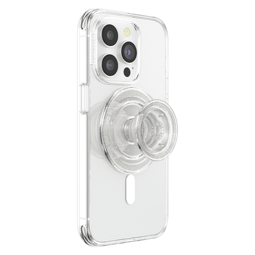Wholesale cell phone accessory PopSockets - PopGrip MagSafe Circle - Clear Glitter