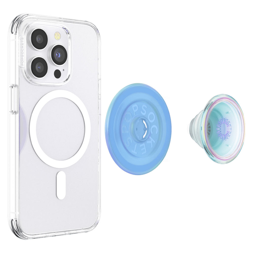 Wholesale cell phone accessory PopSockets - PopGrip MagSafe Circle - Blue Iridescent Translucent